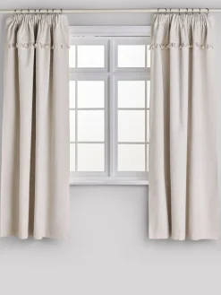 Next Natural Frill Pencil Pleat Blackout Curtains^ Curtains & Blinds