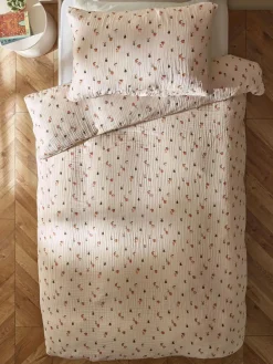 Next Crinkle Muslin 100% Cotton Duvet Cover and Pillowcase Set^ Childrens Bedding