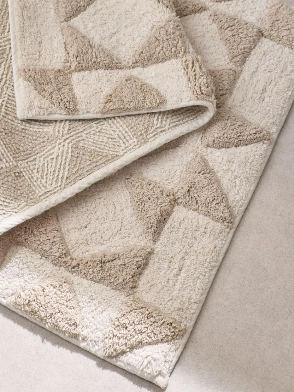 Best Next Natural Geo 100% Cotton Bath Mat