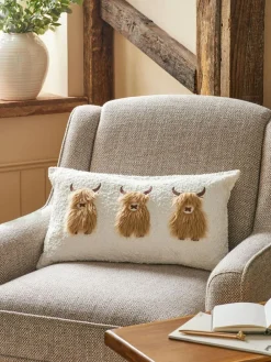 Next Natural Hamish The Highland Cow Trio 50 x 30cm Cushion^ Cushions & Throws