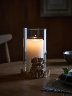 Next Natural Hamish The Highland Cow Hurricane Candle Holder^ Candle Holders & Lanterns