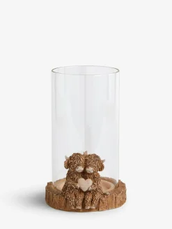Next Natural Hamish The Highland Cow Hurricane Candle Holder^ Candle Holders & Lanterns