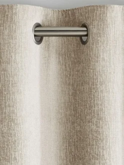 New Next Natural Heavyweight Chenille Eyelet Lined Curtains