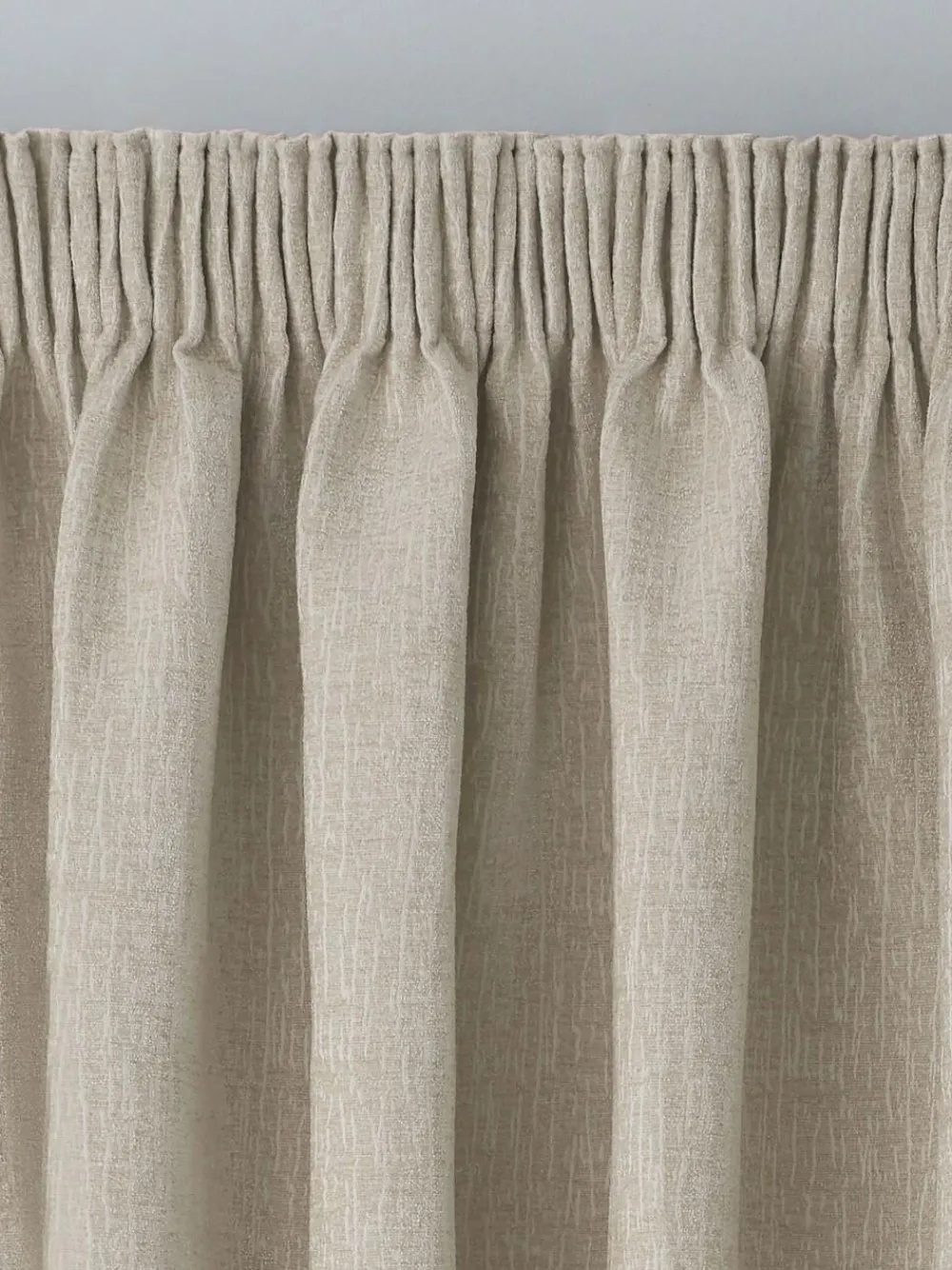 Discount Next Heavyweight Chenille Pencil Pleat Blackout/Thermal Curtains Natural
