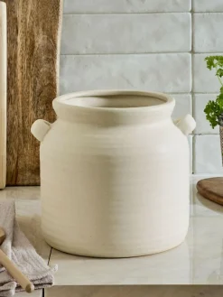 Discount Next Natural Large Ceramic Utensil Pot
