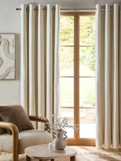 Next Natural Light Blackout/Thermal Cotton Eyelet Curtains