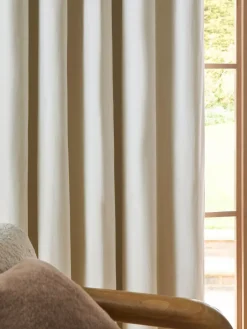 Next Natural Light Blackout/Thermal Cotton Eyelet Curtains