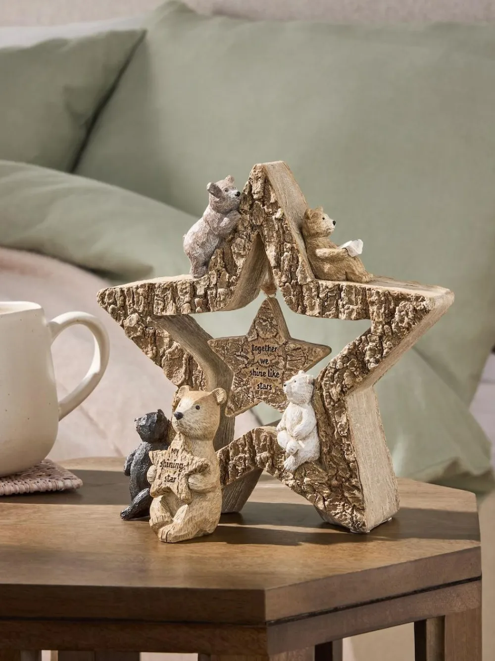 Next Natural Medium Bertie The Bear Shining Star Ornament^ Ornaments