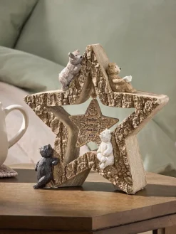 Next Natural Medium Bertie The Bear Shining Star Ornament^ Ornaments