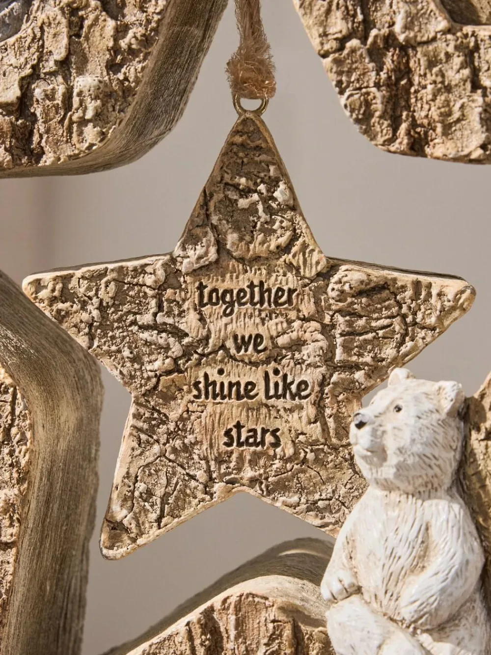 Next Natural Medium Bertie The Bear Shining Star Ornament^ Ornaments