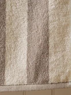 Outlet Next Stripe 100% Cotton Towel Natural Mink