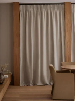 Next Natural N. Premium Collection 100% Linen Pencil Pleat Lined Curtains^ Curtains & Blinds