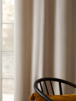 Next Natural Oatmeal Matte Velvet Blackout/Thermal Curtains^ Curtains & Blinds