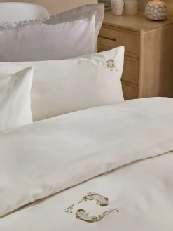 Outlet Next Natural Otters Tufted and Embroidery Cotton Duvet Cover and Pillowcase Set