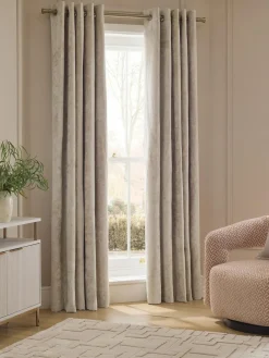 Next Plush Chenille Super Thermal Eyelet Curtains^ Curtains & Blinds