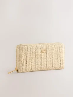 Next Natural Raffia Effect Purse^Women Purses