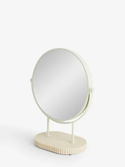Online Next Resin Ribbed 5x Magnification Dressing Table Mirror Natural