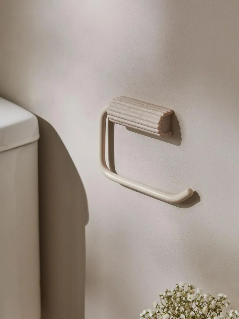 Online Next Natural Rib Toilet Roll Holder