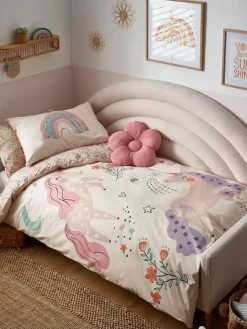 Next Natural Scandi Unicorn Reversible Duvet Cover And Pillowcase Set