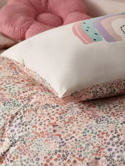 Next Natural Scandi Unicorn Reversible Duvet Cover And Pillowcase Set