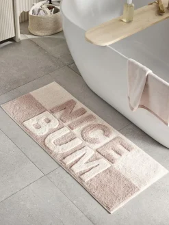 Next Natural Slogan Nice Bum 100% Cotton Runner Bath Mat^ Towels & Bathmats