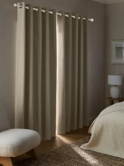 Next Soft Marl Blackout/Thermal Eyelet Curtains^ Curtains & Blinds