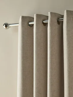 Next Soft Weave Linen Blend Blackout/Thermal Eyelet Curtains^ Curtains & Blinds