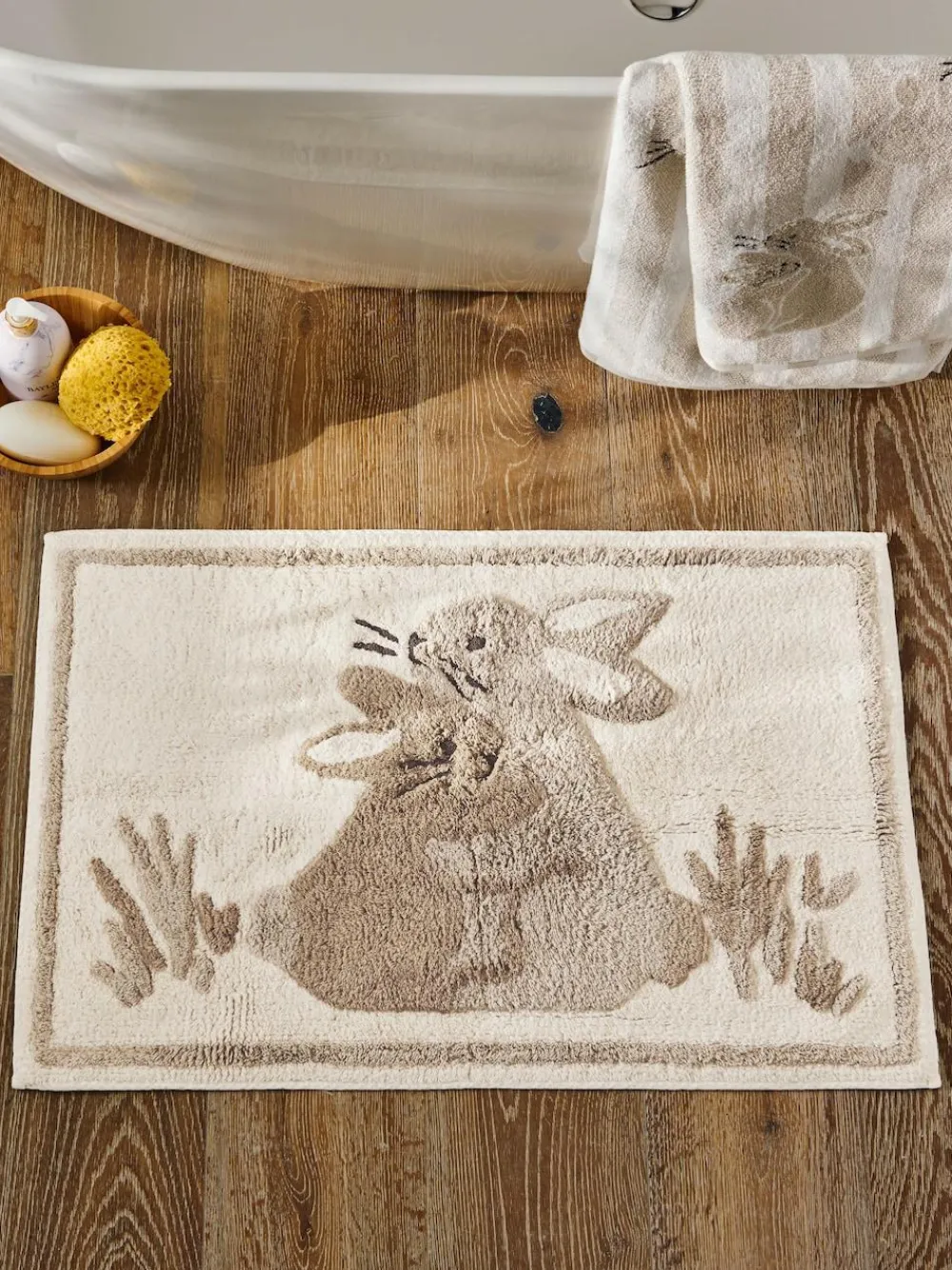 Hot Next Natural Spring Bunny Bath Mat
