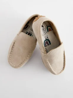 Next Wide Fit (G) Suede Slip-Ons Loafer Shoes^BOY Shoes|Occasionwear