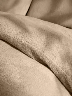 New Next Natural Teddy Fleece Duvet Cover and Pillowcase Set