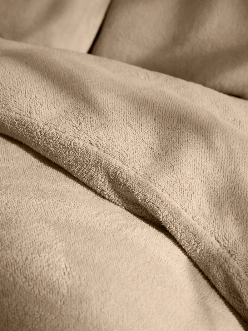 New Next Natural Teddy Fleece Duvet Cover and Pillowcase Set