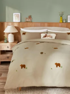 Next Natural Tufted Hamish Supersoft 100% Brushed Cotton Duvet Cover and Pillowcase Set^ Bedsets & Duvet Covers