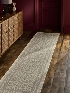 Hot Next Natural Washable Leopard Print Runner