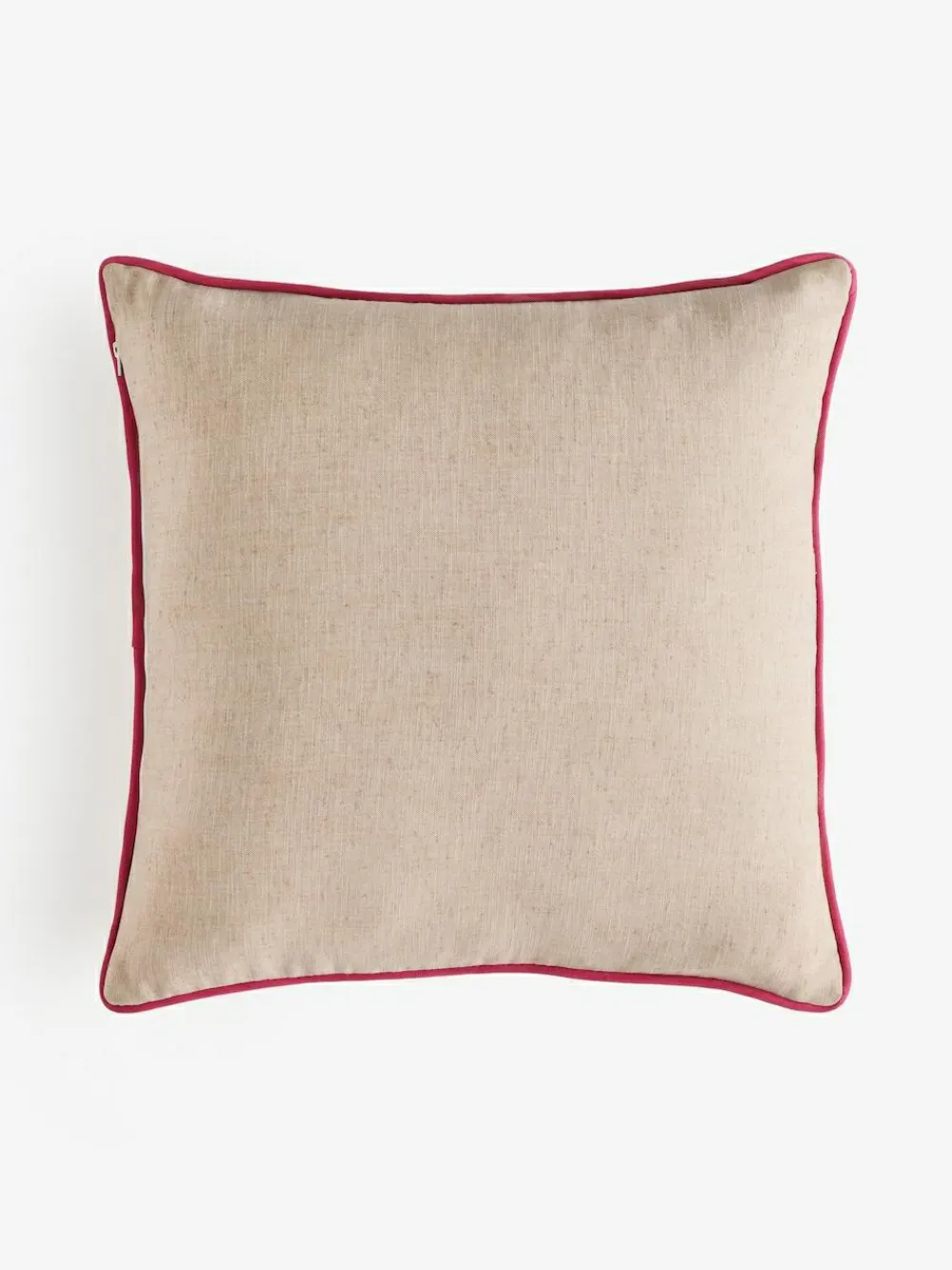 Next Natural/Pink Wiggle Embroidered 50 x 50cm Cushion