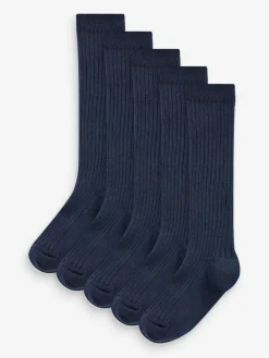 Next 5 Pack Cotton Rich Knee High Socks^BOY Socks