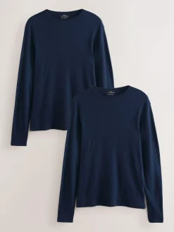 Clearance Next 2 Pack Thermogen Long Sleeve Top Navy