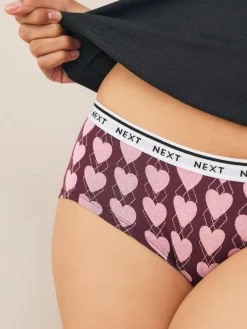 Next Short Cotton Logo Knickers 4 Pack^Women Panties