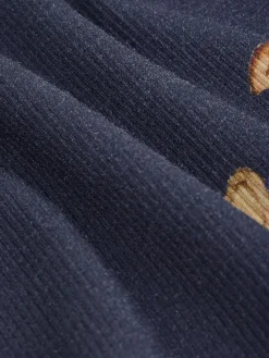 Next Navy Bear Rib Long Sleeve T-Shirt (3mths-7yrs)^ Cosy Club