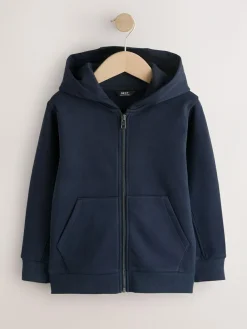Discount Next 2 Pack Plain Zip Through Hoodie (3-16yrs) Navy Blue