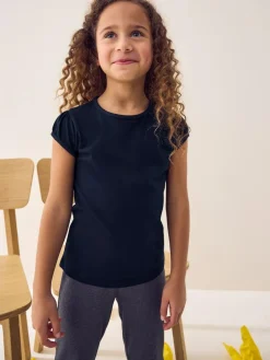 Next Navy Blue 2 Pack Puff Sleeve T-Shirts (3-16yrs)^ T-Shirts