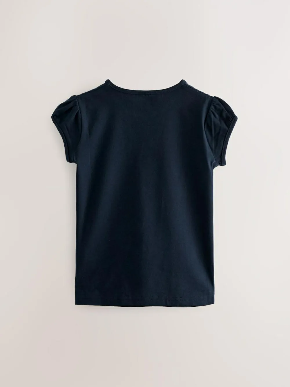 Next Navy Blue 2 Pack Puff Sleeve T-Shirts (3-16yrs)^ T-Shirts
