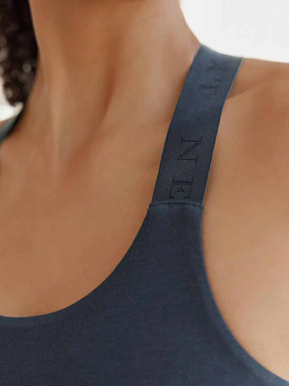 Outlet Next Active Sports Low Impact Ultimate Comfort Crop Top Navy Blue