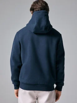 Best Next Borg Fleece Lined Full Zip Hoodie Navy Blue