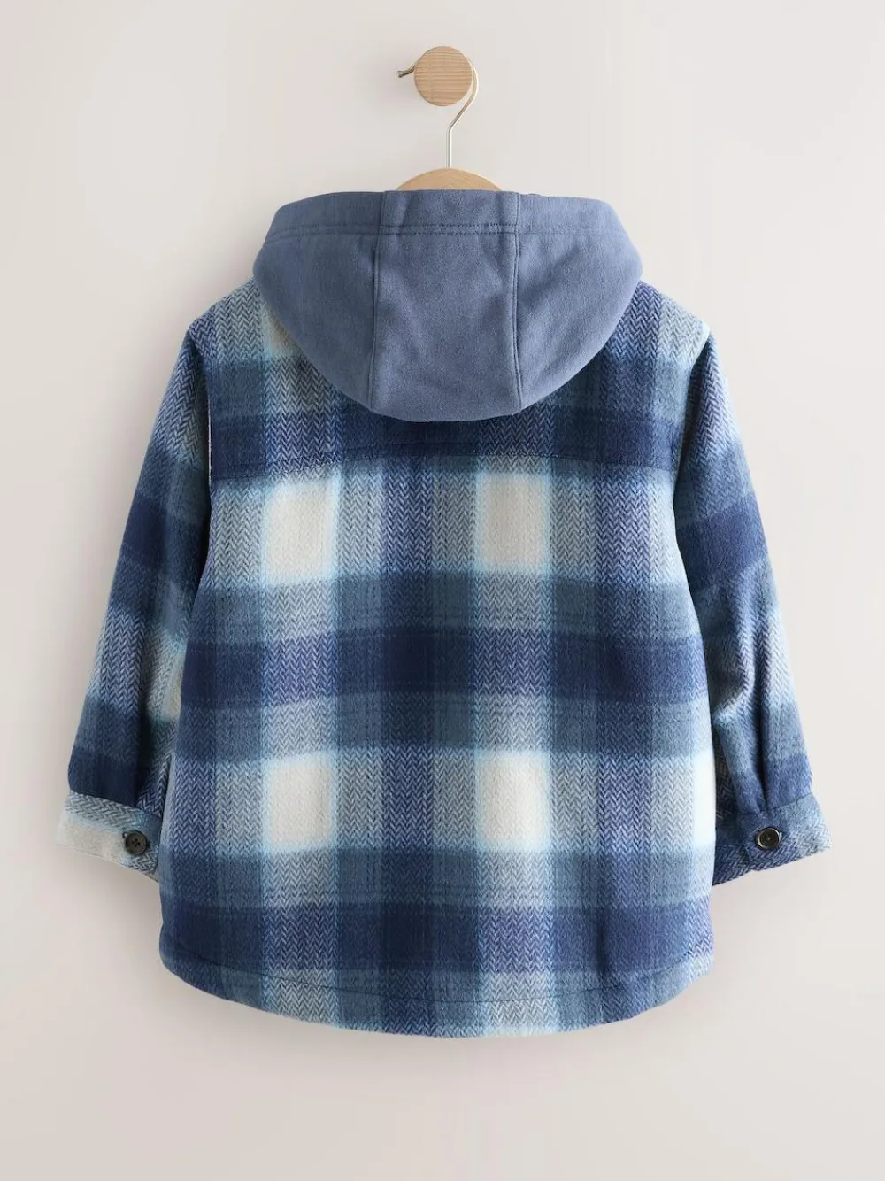 Next Borg Lined Hooded Check Shacket (3-16yrs)^BOY Shirts