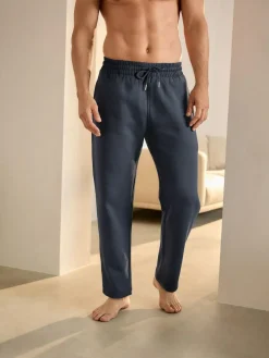 Next Navy Blue Brushback Heavyweight Open Joggers^ Loungewear|Joggers