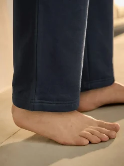 Next Navy Blue Brushback Heavyweight Open Joggers^ Loungewear|Joggers