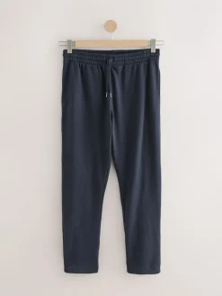 Next Navy Blue Brushback Heavyweight Open Joggers^ Loungewear|Joggers