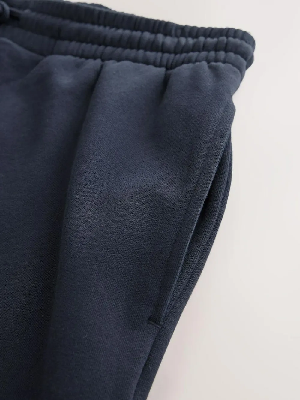 Next Navy Blue Brushback Heavyweight Open Joggers^ Loungewear|Joggers