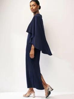 Sale Next Navy Blue Cape Maxi Dress