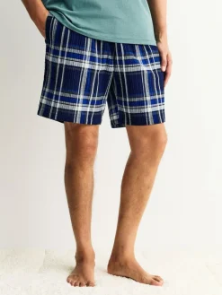 Next Navy Blue Check Short Sleeve Pyjamas Set^ Pyjamas